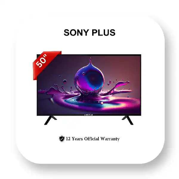 Sony Plus 50 Inch Frameless Voice Control 4K UHD Smart Android QLED TV